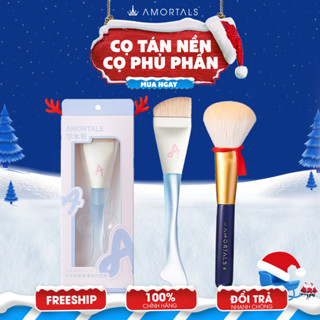  《Amortals Combo》 Cọ Tán Nền Cá Tiên Và Cọ Phủ Phấn Amortals Cao Cấp Lông Mềm Mịn Tán Đều Tự Nhiên 