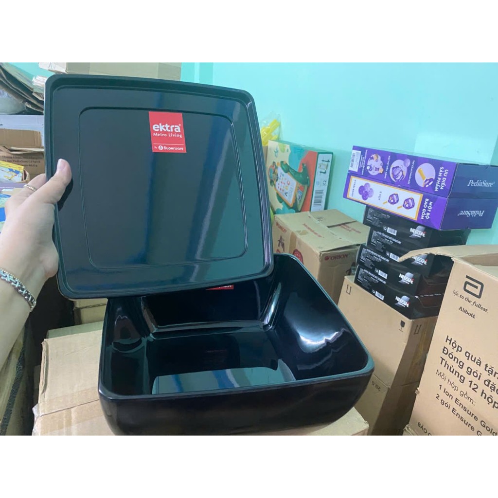 TÔ VUÔNG LỚN KÈM NẮP MELAMINE CTB6435 SUPERWARE