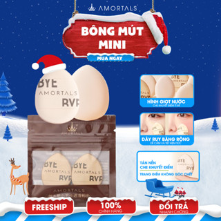  Bông mút trang điểm mini AMORTALS Chính Hãng Hình Ngón Tay Che Khuyết Điểm Má Hồng Kem Nền 2 Miếng 