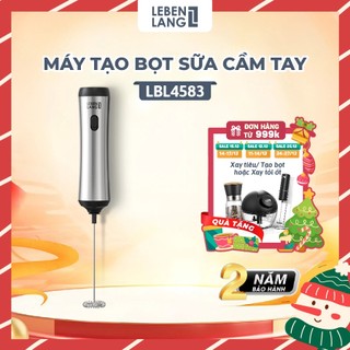  Máy đánh bọt cafe cầm tay Lebenlang LBL4583 có giá treo,sạc điện tiện lợi 10W chính hãng-BH 2 năm 