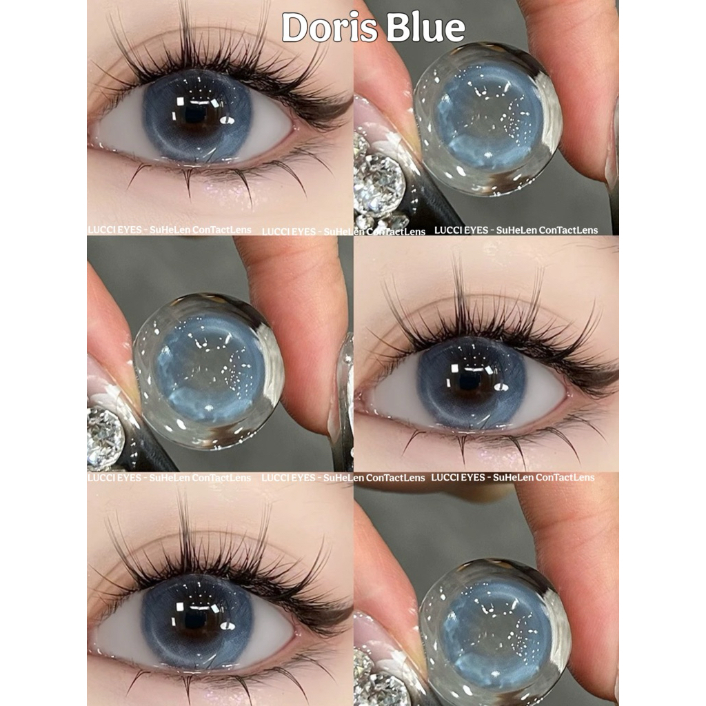 LENS DIA:14.2[Độ 0-7Độ] Kính Áp Tròng màu Xanh Dương (Blue-Doris)