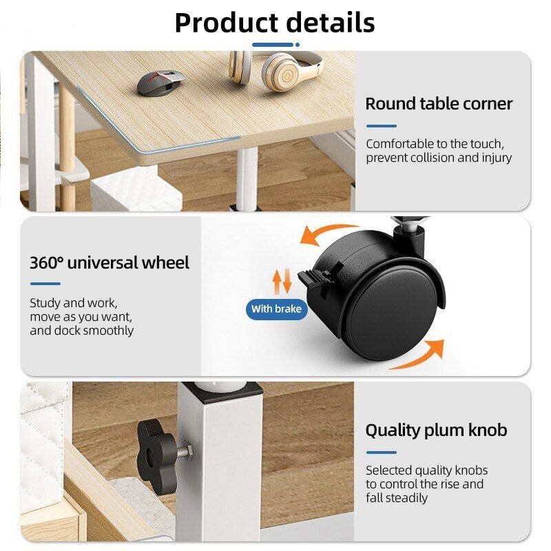 【Hà Nội giao nhanh】Bàn Làm Việc Thông Minh – Điều Chỉnh Chiều Cao, Có Bánh Xe Di Động Cho Học Sinh | BigBuy360 - bigbuy360.vn
