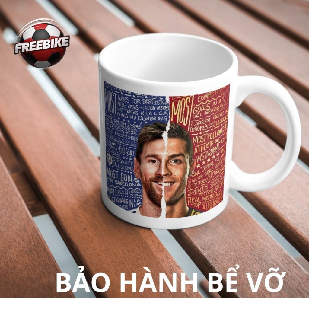 CỐC SỨ LY SỨ QUÀ TẶNG CAO CẤP IN HÌNH MESSI