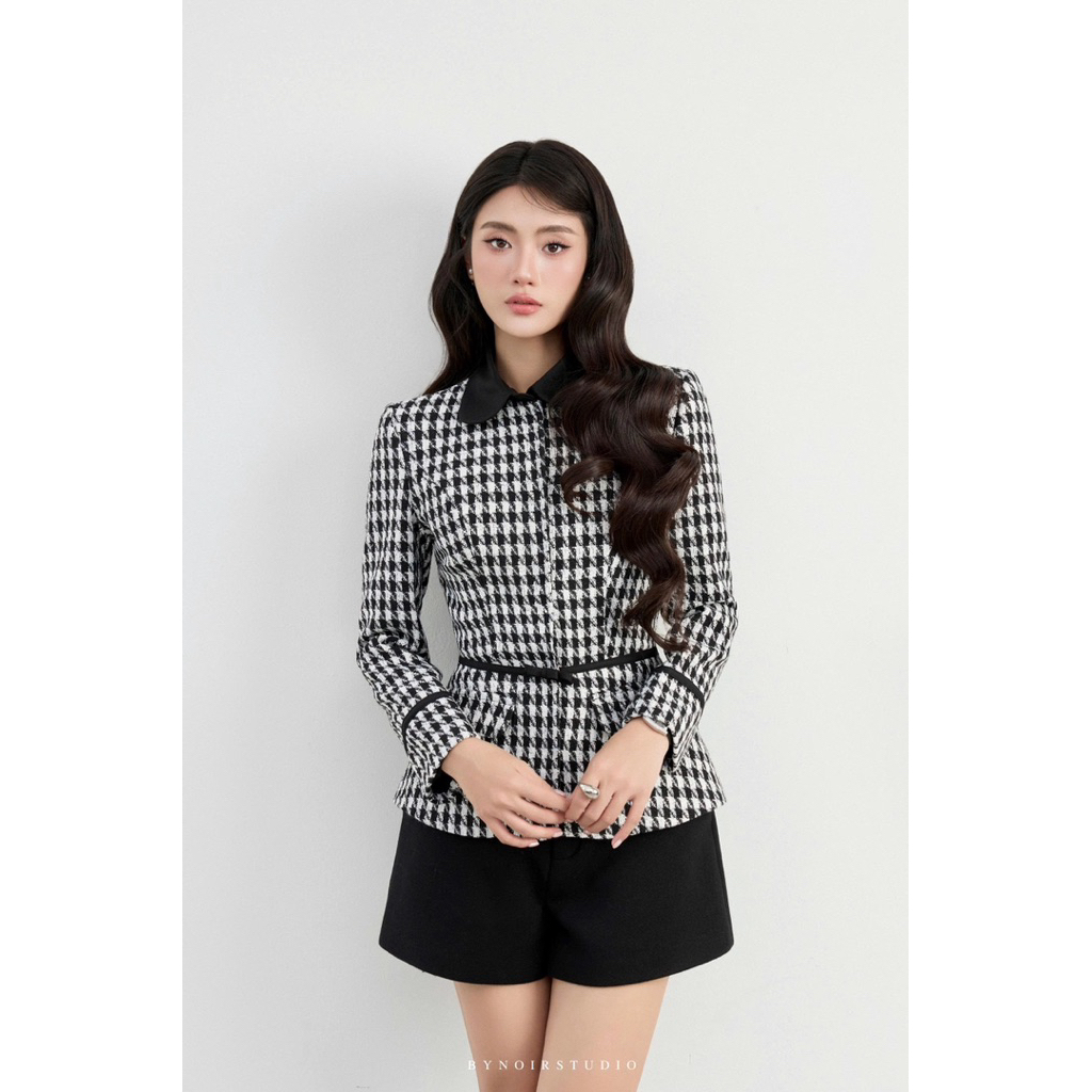 Zouve Jacket - Áo dạ kẻ đen Bynoir Studio