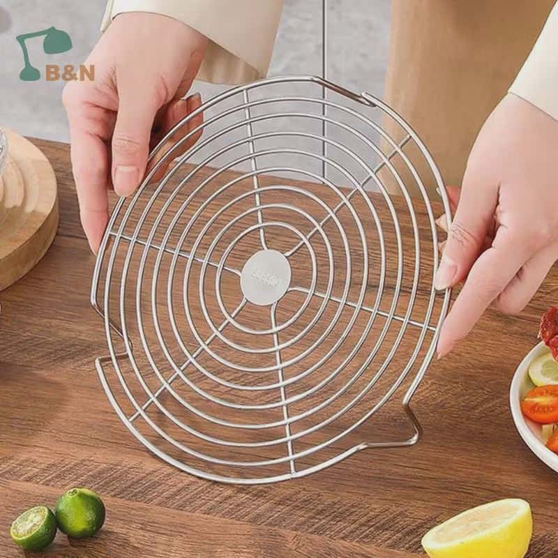 Vỉ Nướng Inox xịn Lò Vi Sóng size 20x20 Vỉ nướng Tròn Vỉ nồi Chiên Không Dầu Vỉ Bếp Hồng Ngoại nhỏ gọn