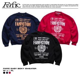  Áo sweater Hình in EASY FAFIC Studio Nam Menswear hình in có túi chất nỉ bông 380gsm dáng rộng boxy 