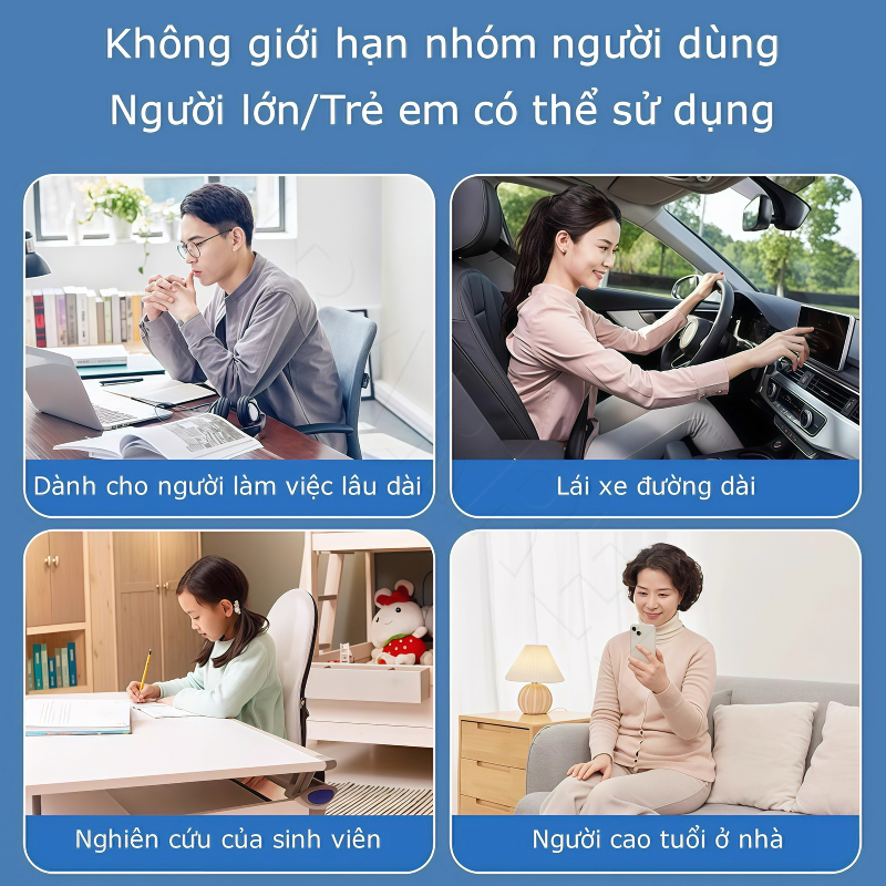 IB Đệm ghế công thái học Tựa lưng điều chỉnh tư thế Giảm đau lưng dưới Ngăn ngừa gù lưng ở trẻ em | BigBuy360 - bigbuy360.vn