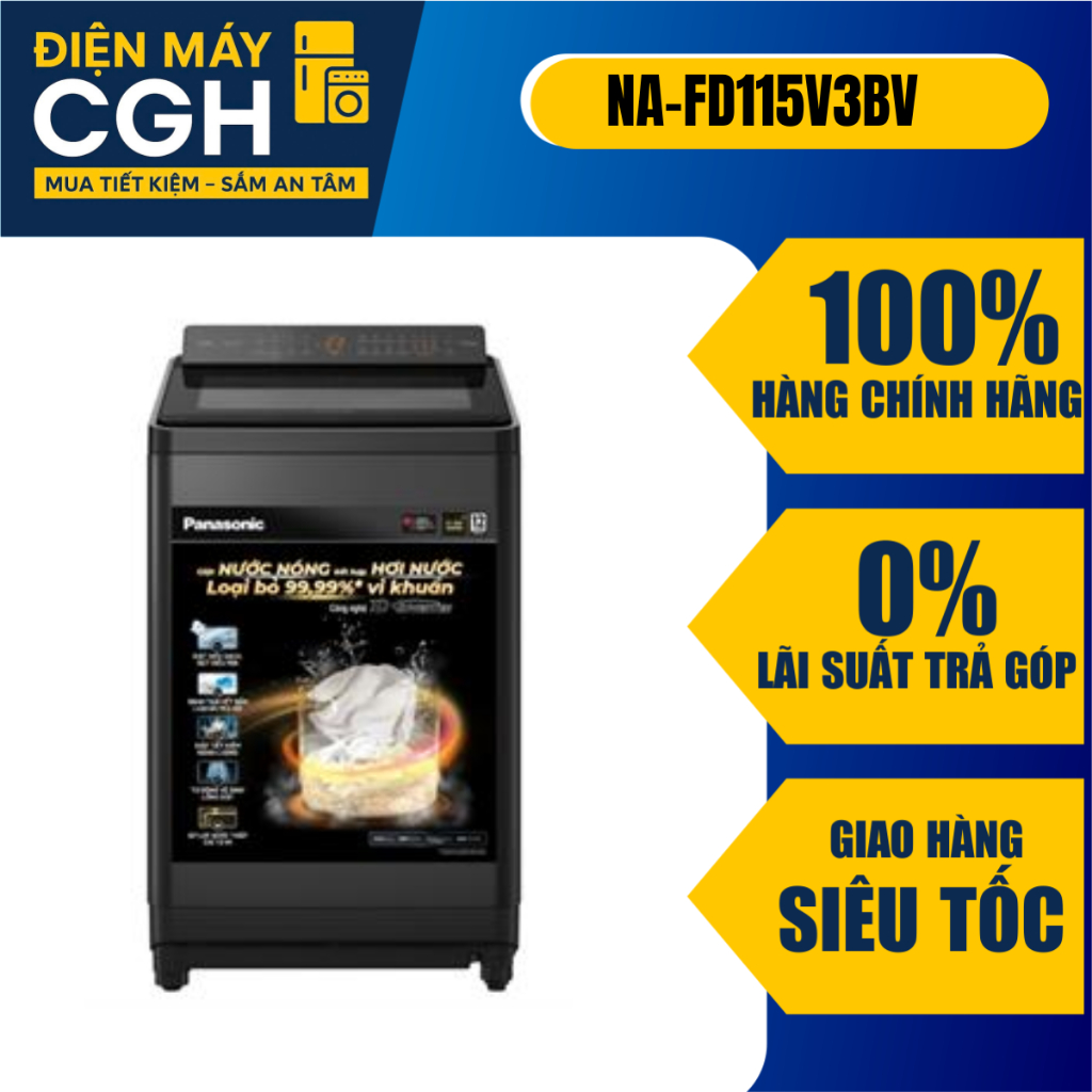 Máy giặt Panasonic Inverter 11.5 Kg NA-FD115V3BV