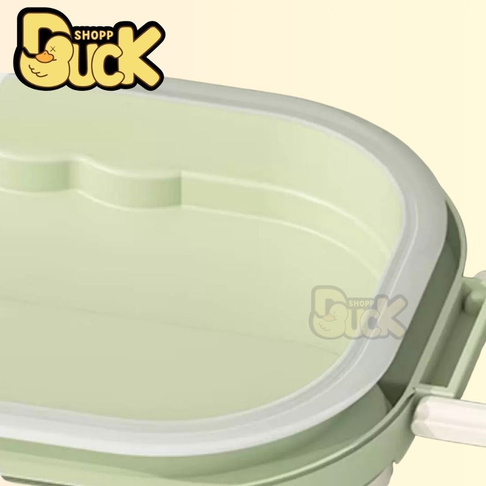 Hộp Cơm Trưa 2 Ngăn Giữ Nhiệt Văn Phòng 1000ml - Hộp Cơm inox 304 (Tặng kèm muỗng đũa) | BigBuy360 - bigbuy360.vn