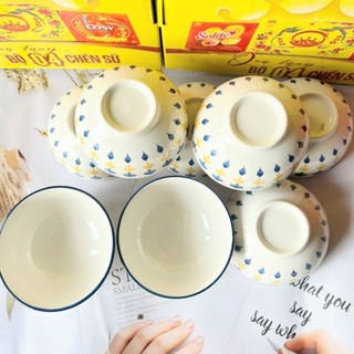 Combo 10 Chén Sứ Ăn Cơm  Đẹp Mắt/ Bát Ăn Cơm