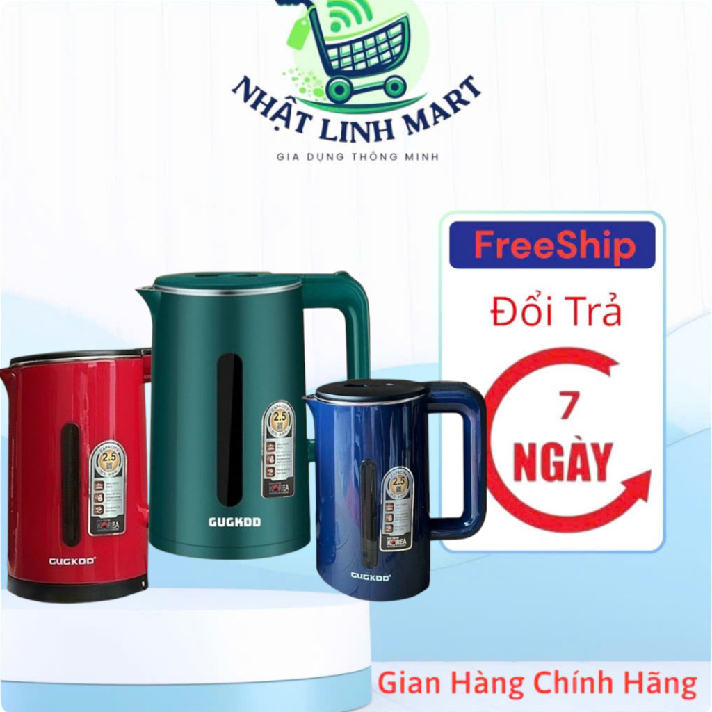 Ấm Siêu Tốc Đun Nước Cuc koo ST19 Dung Tích 2.5l Công Suất 1500w Bình Siêu Tốc 2 Lớp Cách Nhiệt Tự Ngắt Khi Sôi