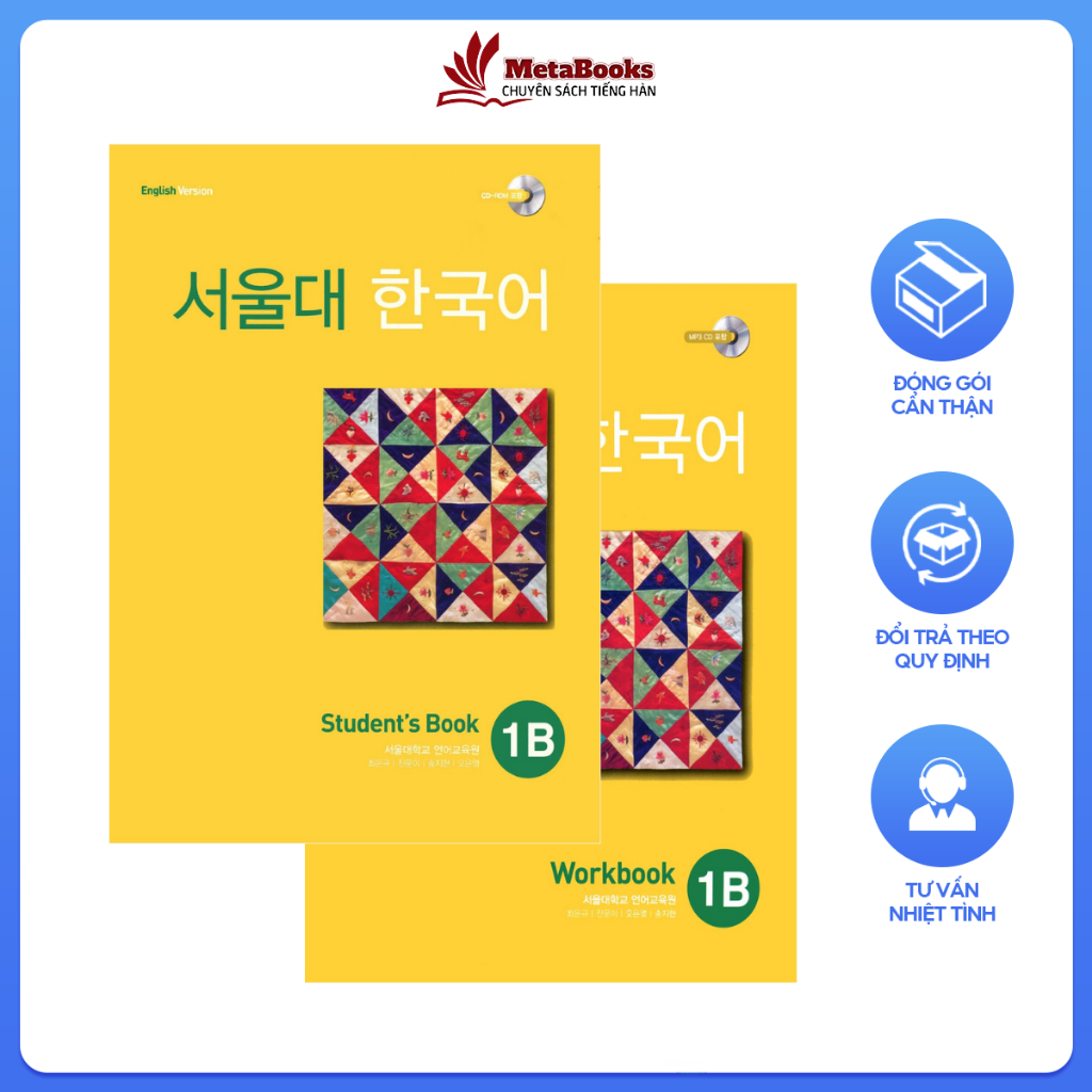 Giáo Trình Tiếng Hàn Seoul 1B 서울대 한국어 Student Book Workbook, Bao Gồm Giáo Trình Và Bài Tập - MetaBoo