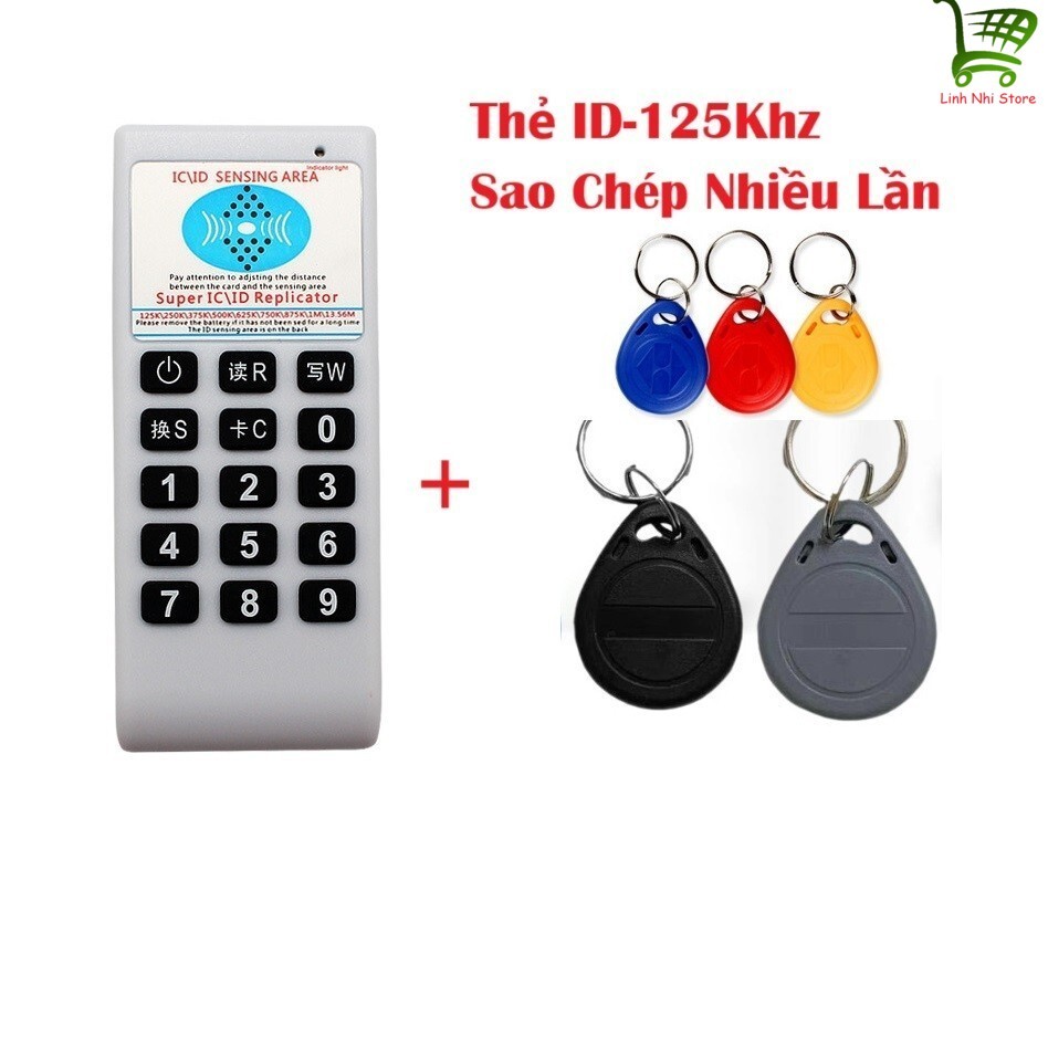 Máy sao chép thẻ từ ID cầm tay tần số 125Khz, Máy COPY thẻ từ thang máy 125khz