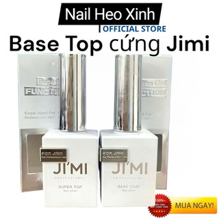 Base Top Jimi 20ml - Bộ Đôi Sơn Liên Kết Và Sơn Phủ Bóng Bền, Hỗ Trợ Giữ Màu Sơn Gel