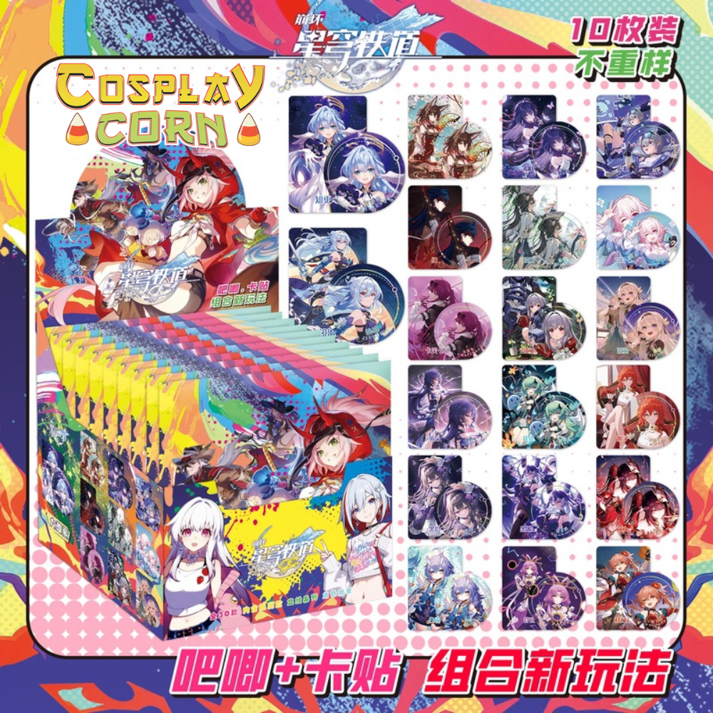 GACHA Combo nhân phẩm gói Huy hiệu và thẻ Honkai Star Rail Blindbox anime game Gacha Honkai - Cornie