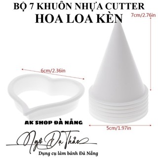 Bộ 7 khuôn nhựa cutter tạo hình HOA LOA KÈN ( DANANGBAKINGTOOL 2601.010 )