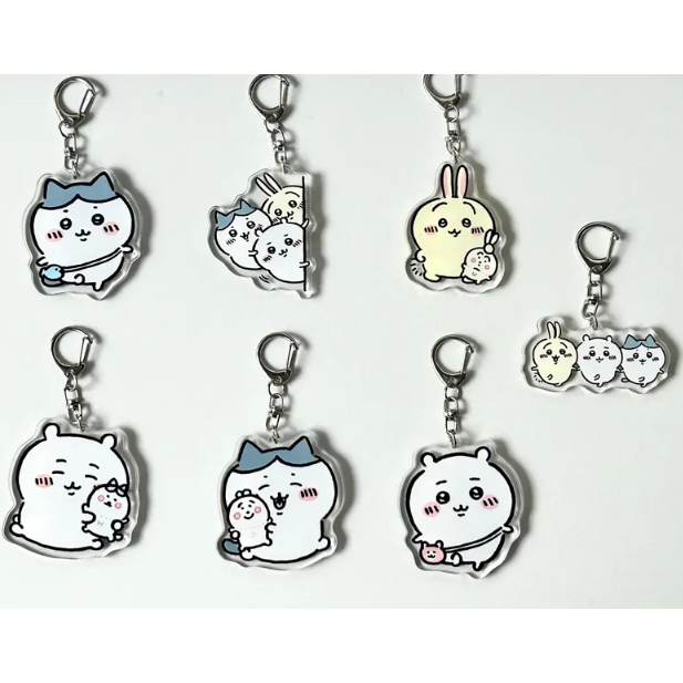 Móc khóa acrylic Chiikawa, móc khóa Chiikawa hai mặt, Hachiware, Usagi, Momonga, quà tặng Chiikawa, 