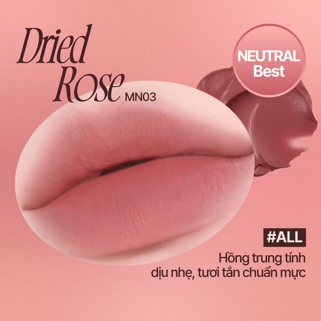 [MÀU MN03 - Dried Rose] Son Fwee Rose Obsession Stay-fit Lip Tint