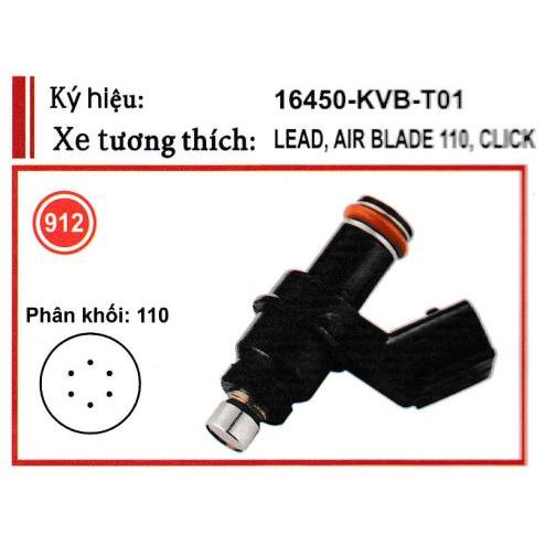 Kim phun xăng xe LEAD 110cc,AIR BLADE 110cc,CLICK  110cc (6 lỗ)
