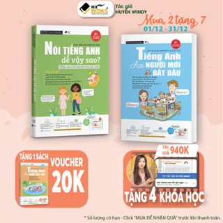  COMBO 2 Sách Nói Tiếng Anh Dễ Vậy Sao & TA Dành Cho Người Mời Bắt Đầu - Tặng khóa học HITBOOKS - Tác giả HUYỀN WINDY 