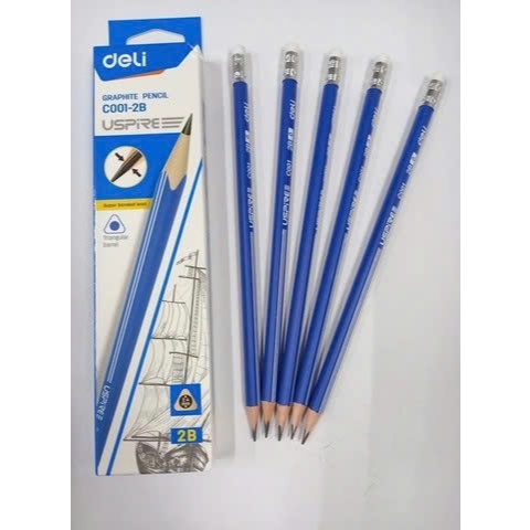 Hộp 12 bút chì gỗ Deli 2B C001