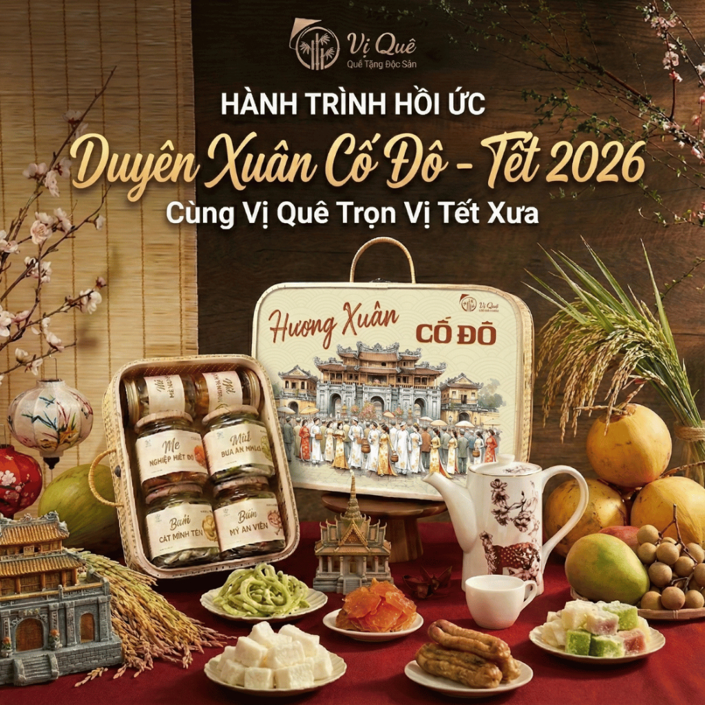 Giỏ quà tết 2026 - Vị Quê -HƯƠNG XUÂN CỐ ĐÔ-duoc-ban-tai-Vị Quê - Quà Tặng Đặc Sản