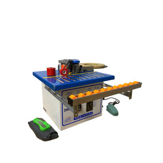  Máy dán cạnh gỗ mini DW550 đa chức năng dán cong thẳng vát 45 tự cắt chỉ khi hết ván 