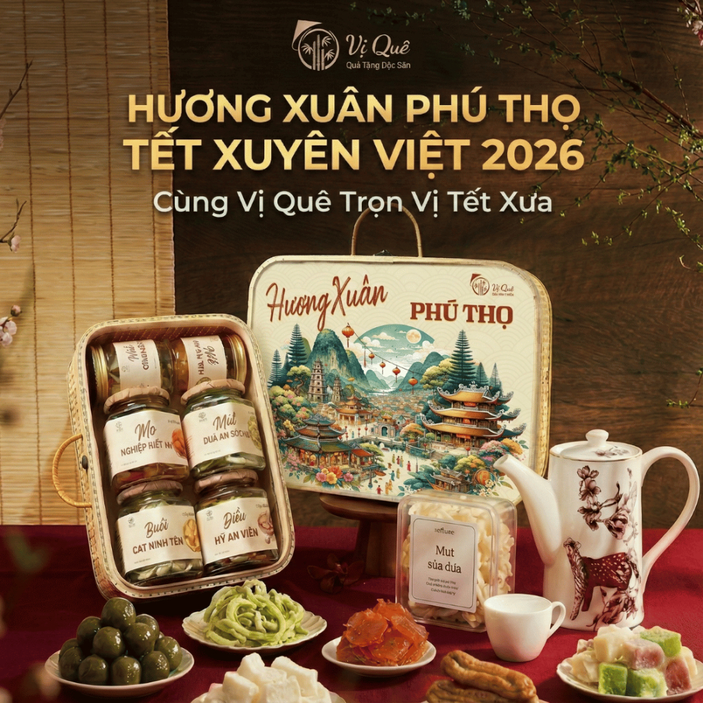 Giỏ quà tết 2026 - Vị Quê -HƯƠNG XUÂN PHÚ THỌ-duoc-ban-tai-Vị Quê - Quà Tặng Đặc Sản