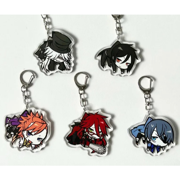 Móc khóa acrylic Black Butler, móc khóa anime, Sebastian Michaelis