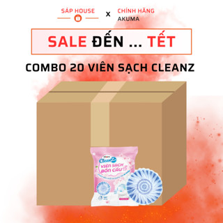  Combo 20 Viên sạch bồn cầu CleanZ chai thả bồn cầu sạch khuẩn tẩy sạch mảng bám khử mùi diệt vi khuẩn toilet 