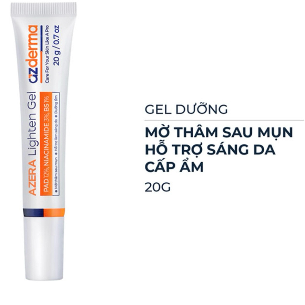[CHÍNH HÃNG]Gel dưỡng azderma hỗ trợ giảm thâm cấp ẩm dưỡng sáng da 20g