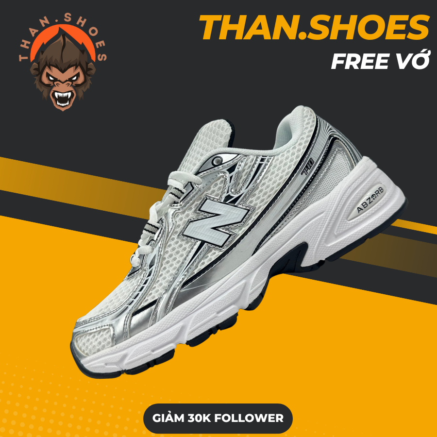 Giày Sneaker 𝓝𝓑 740 𝓦𝓱𝓲𝓽𝓮 𝓑𝓵𝓪𝓬𝓴 𝓢𝓲𝓵𝓿𝓮𝓻 𝓣𝓻𝓪̆́𝓷𝓰 Đ𝓮𝓷 𝓑𝓪̣𝓬 - Than.Shoes