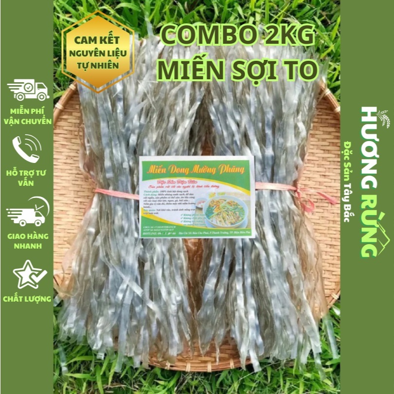 COMBO 2KG MIẾN DONG SỢI TO, Đặc Sản Tây Bắc, miến dai giòn thơm ngon