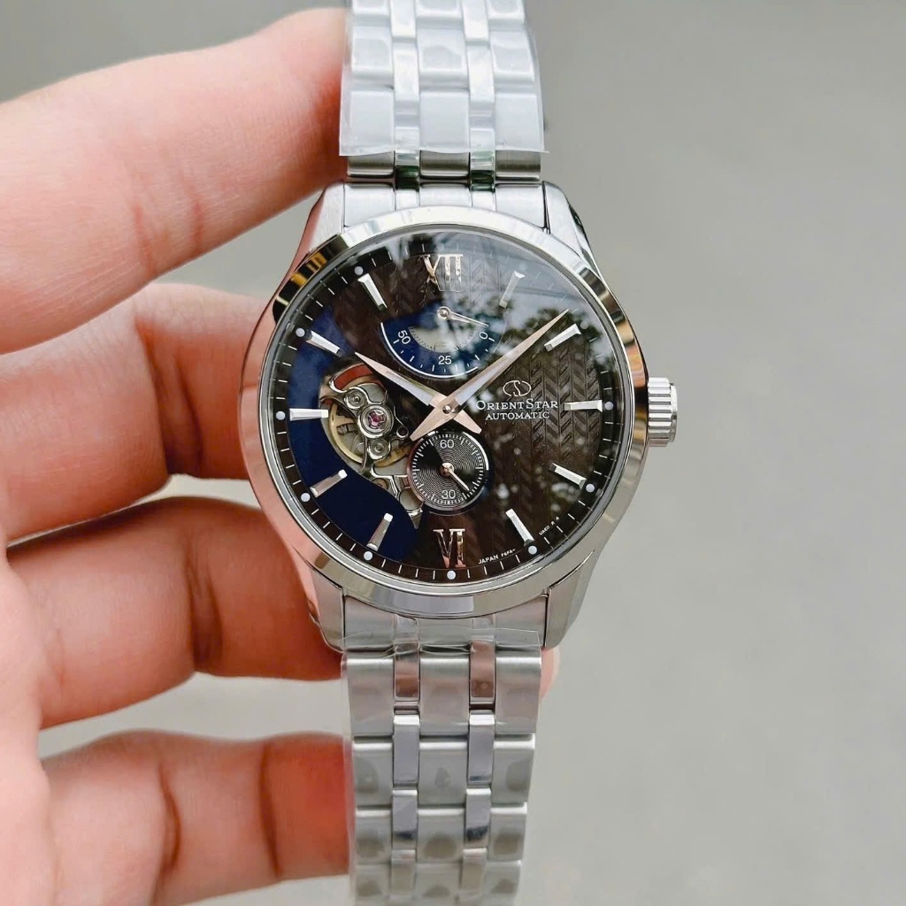 Đồng hồ nam dây da Orient Star Automatic Contemporary Layered Skeleton RE-AV0B02Y00B RK-AV0B02Y