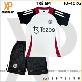  Quần Áo Đá Bóng Trẻ Em MU Sân Tập 2025 Đồ Đá Banh Cho Bé Vải Thun Lạnh Cao Cấp 