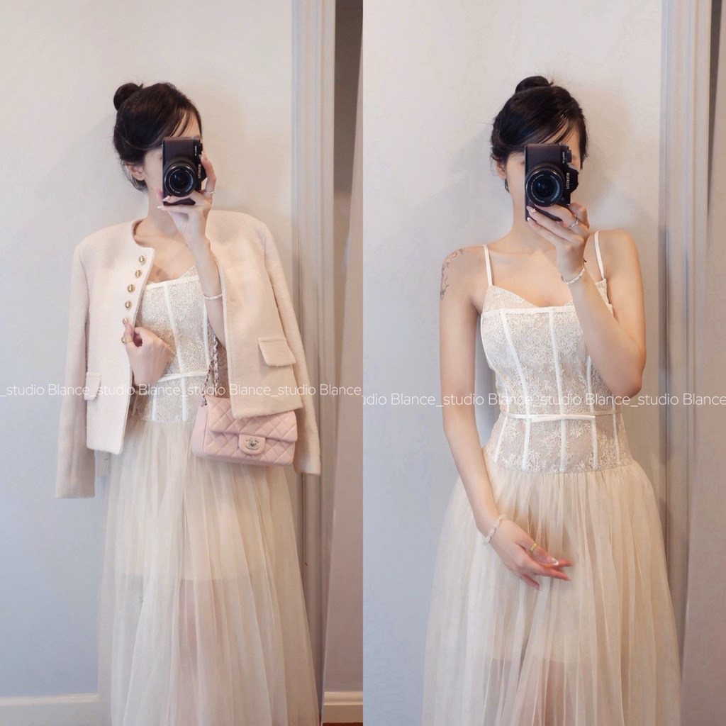 BLANCE STUDIO/ Váy ren cao cấp đi tiệc sang chảnh qccc