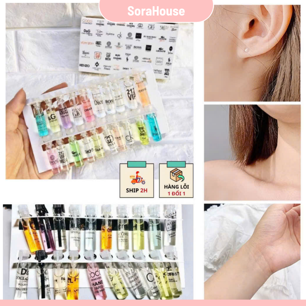 Nước Hoa Mini Test 2ml Set Thương Hiệu Sang Trọng Chính Hãng cho Nàng Thủ Mùi