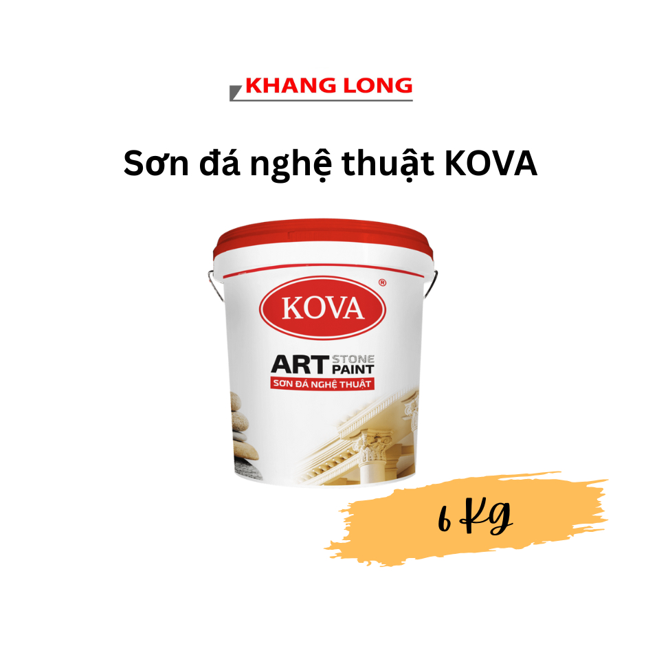 (6KG) SƠN ĐÁ NGHỆ THUẬT KOVA - ART STONE - Sơn Hiệu Ứng Đá Tự Nhiên, Bền Màu