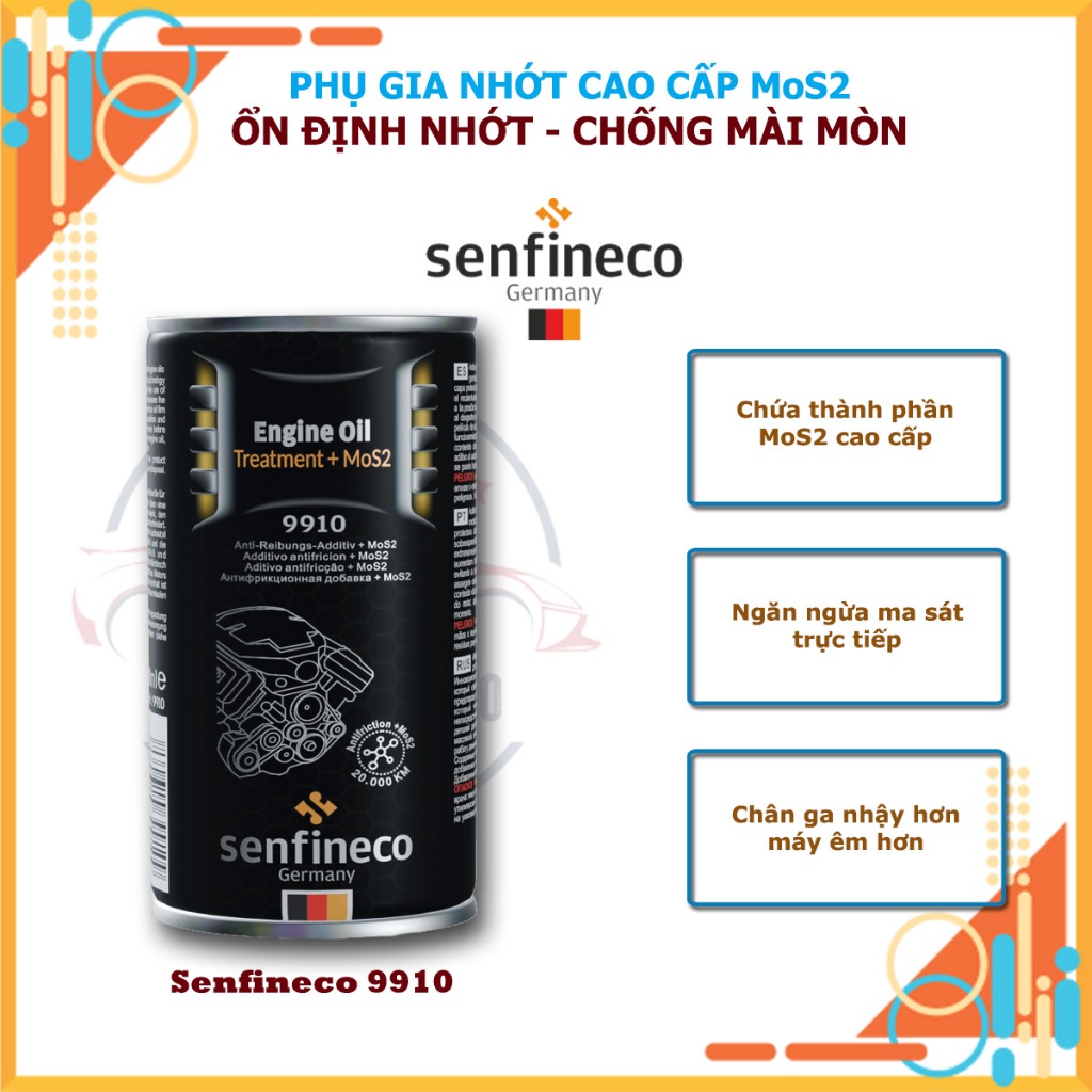 Phụ Gia Nhớt Chống Mài Mòn - Senfineco 9910 Engine Oil Treatment Mos2 [300ML]