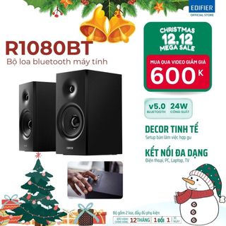  Loa máy tính bluetooth Edifier R1080BT 24W Nghe nhạc hay Decor xuất sắc - Bảo Hành 12 Tháng 