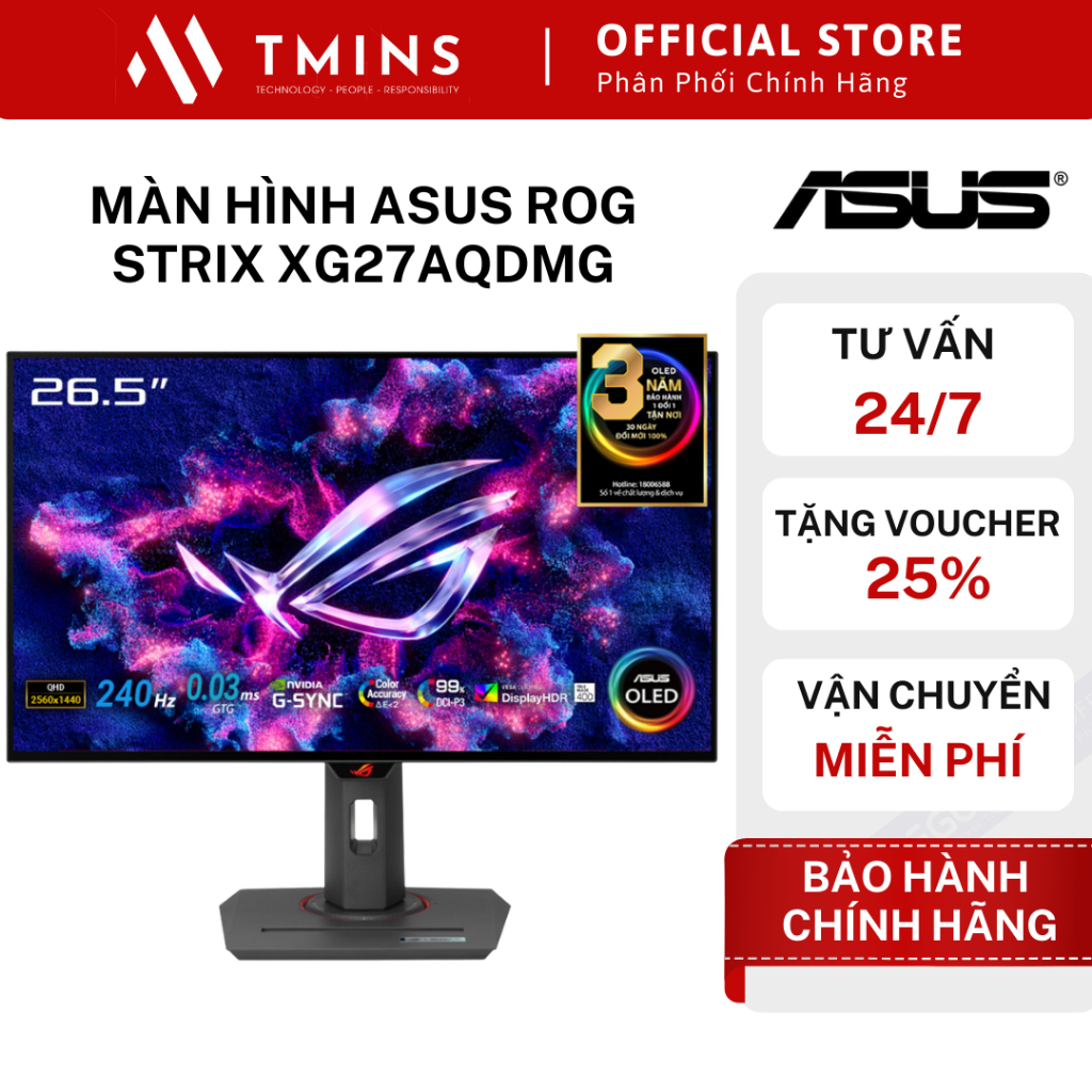 Màn hình Asus ROG Strix XG27AQDMG (27 inch/QHD/WOLED/240Hz/0.03ms) - Hàng chính hãng.