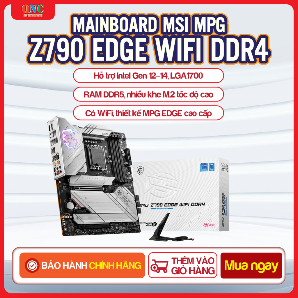 Mainboard MSI MPG Z790 EDGE WIFI DDR5 – LGA1700 – Intel Gen 12–14 – WiFi 6E – DDR5 – Chính Hãng