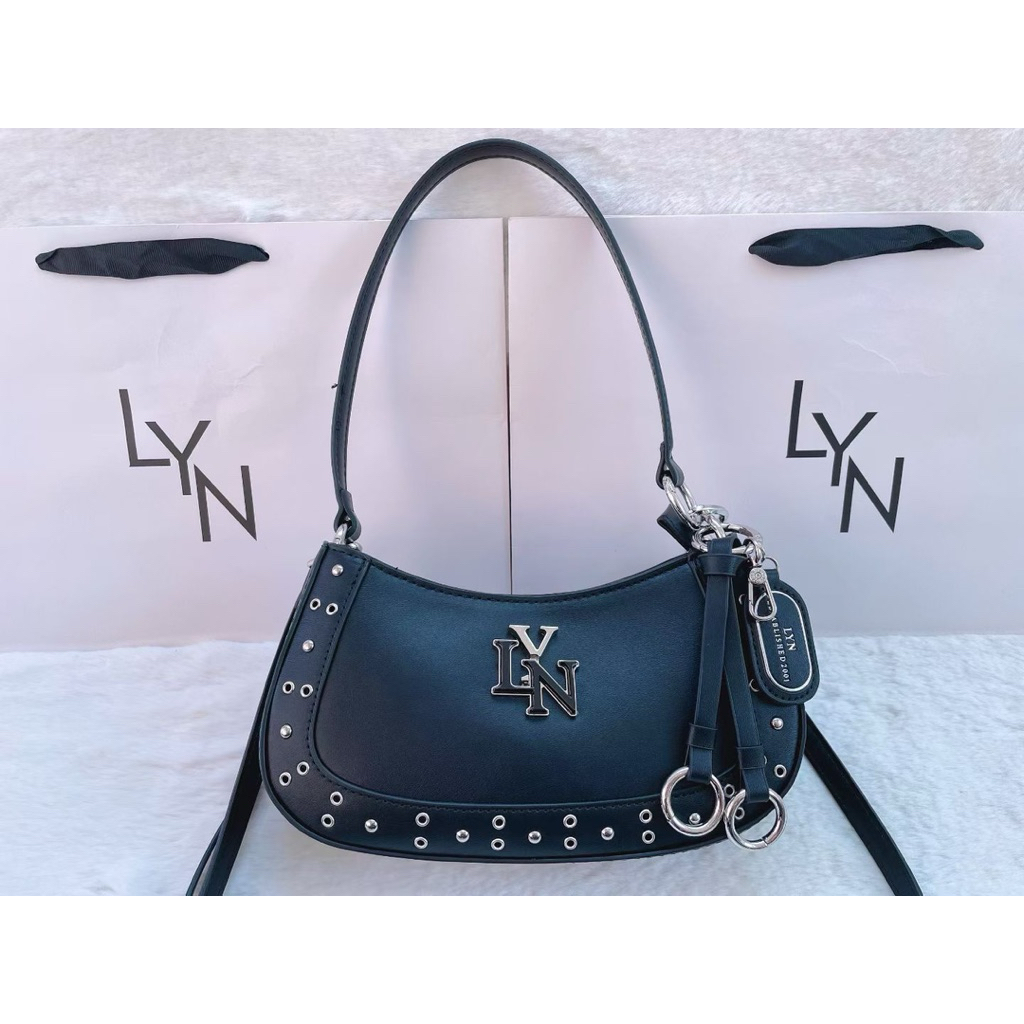 Túi Mesenger bà Túi xách tay nữ bag ly.n chần da kèm hạt châu xinh lyn nhựa mềm mịn