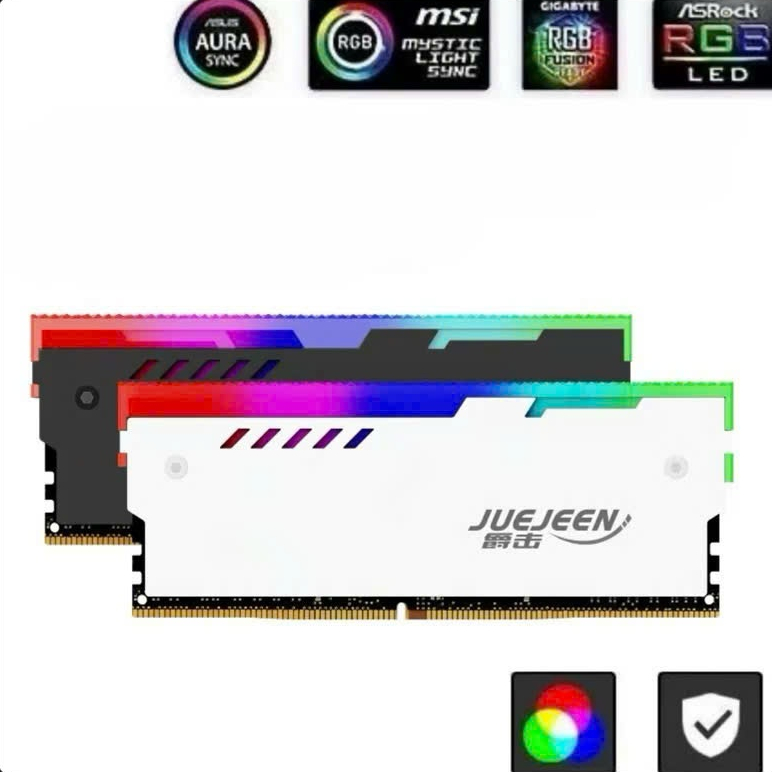 Tản Nhiệt ram ARGB JUEJEEN Morden Pro – 5V 3pin, Kèm 2 Miếng Keo Tản Nhiệt