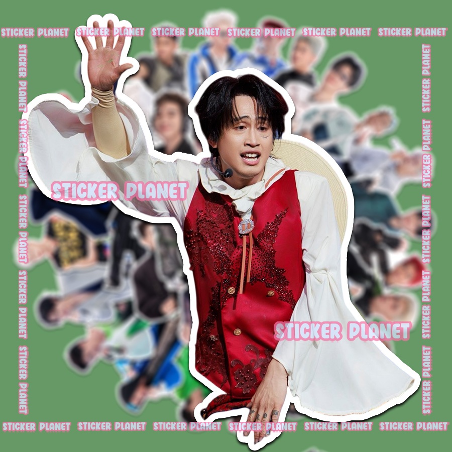 Sticker ATSH mùa 2 Hustlang Robber anh trai say hi trang trí mũ bảo hiểm,guitar,ukulele,điện thoại,s