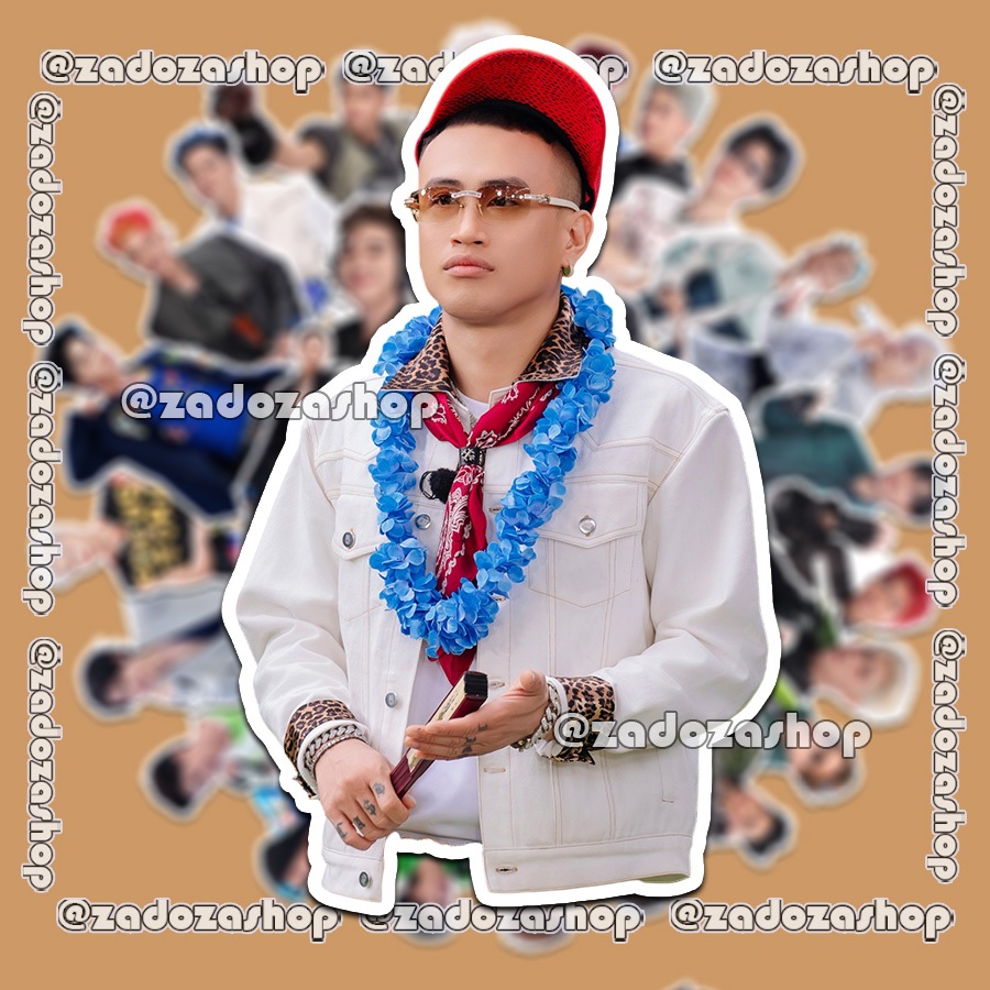 Sticker Hustlang Robber ver1 Anh Trai Say Hi hình dán trang trí sổ, note, mũ bảo hiểm, ván trượt