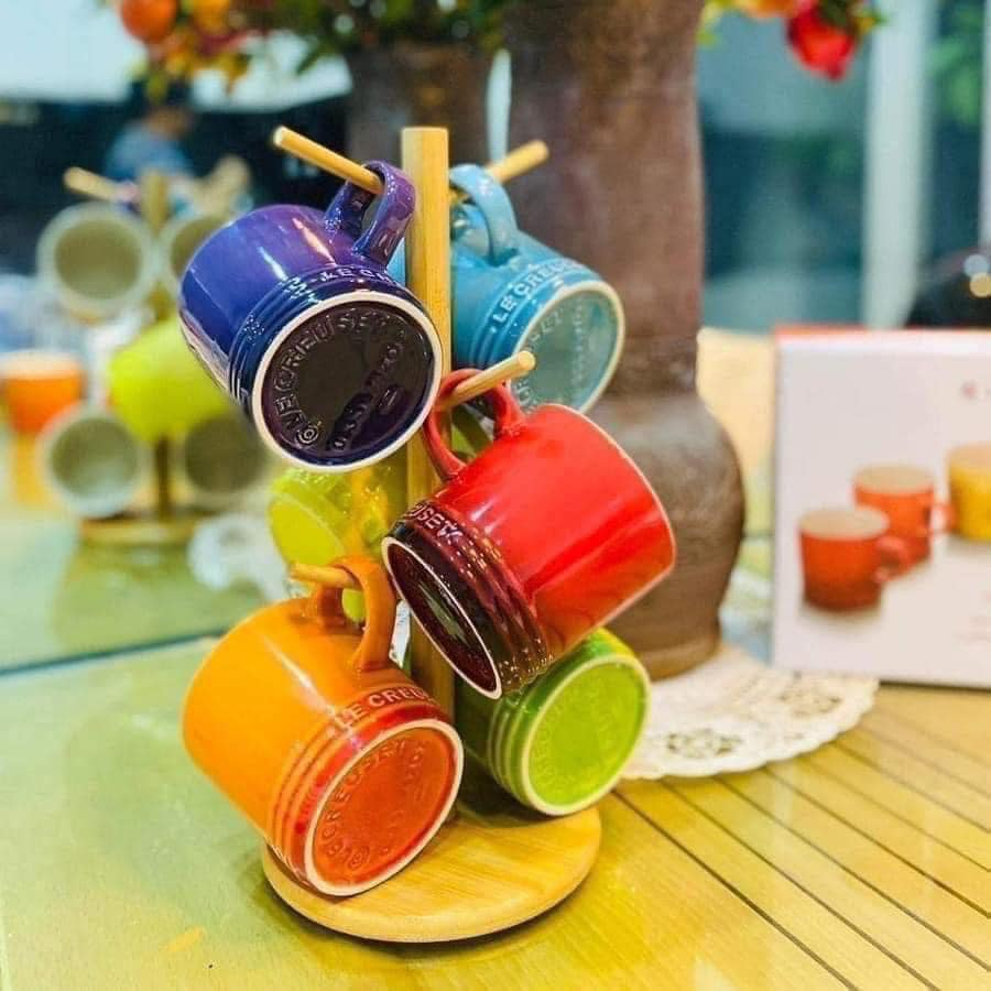 [LE CREUSET] BỘ 6 CỐC LE CREUSET CẦU VỒNG 350ML CAO CẤP - HÀNG PHÁP CHÍNH HÃNG