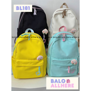 [ORDER] Balo Cặp Sách Đi Học Basic Kèm Ghim Quả Đào BL181