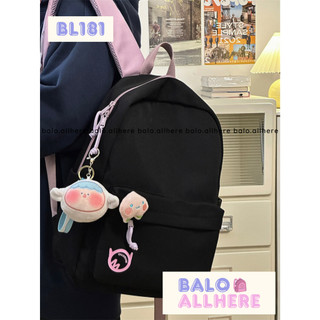 [ORDER] Balo Cặp Sách Đi Học Basic Kèm Ghim Quả Đào BL181