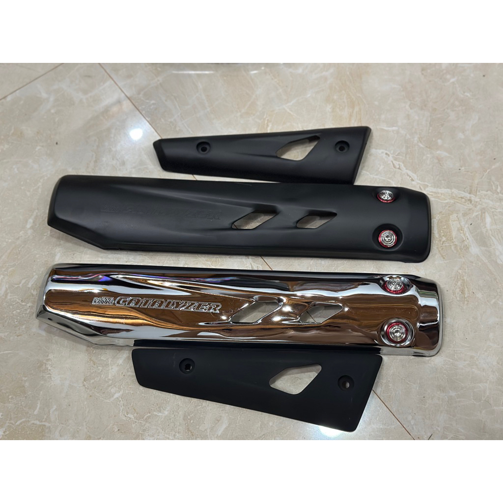 Ốp pô Exciter 2010 mẫu zin – Ốp chống nóng pô Exciter 135 – Phụ tùng xe máy